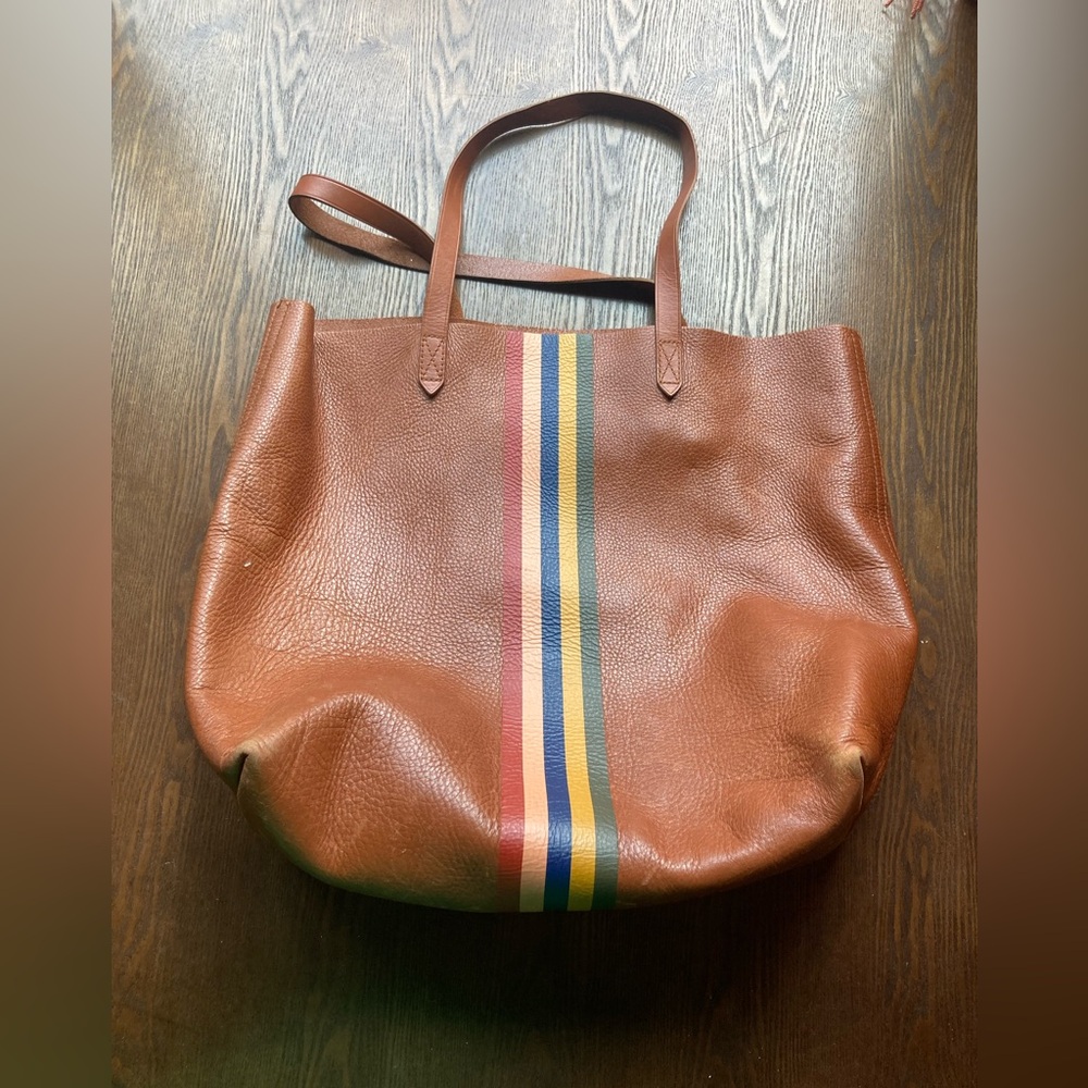 Madewell brown leather tote